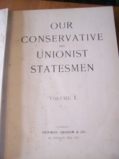 Our Conservative and Unionist Statesmen - Two Volume Historical Set c. 1895