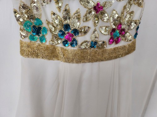 Virgos Lounge....Beaded and chiffon lined mini dress.UK 6 Excellent condition. - Picture 5 of 13
