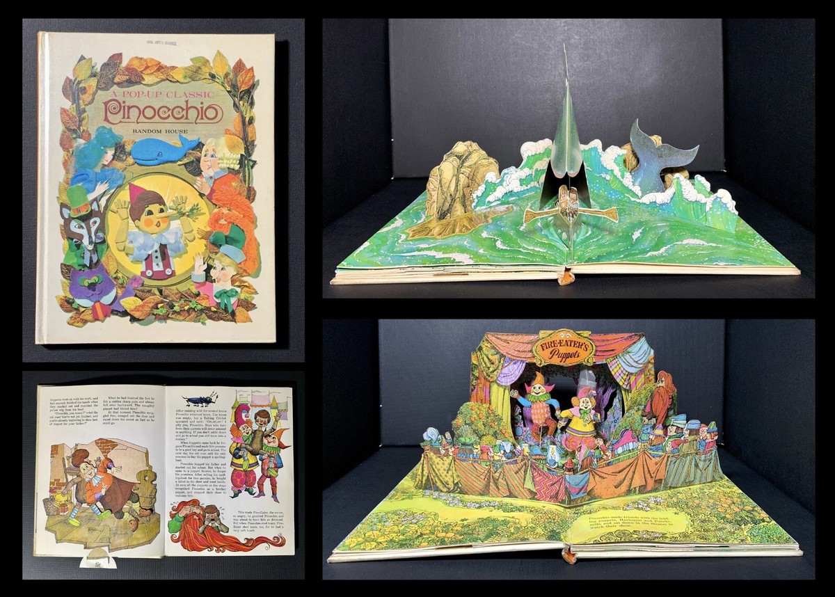 Vintage 1960s Pop-Up Book PINOCCHIO RARE Children's Literature