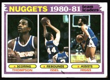 1981-82 Topps David Thompson / Dan Issel / Kenny Higgs #49 Denver Nuggets