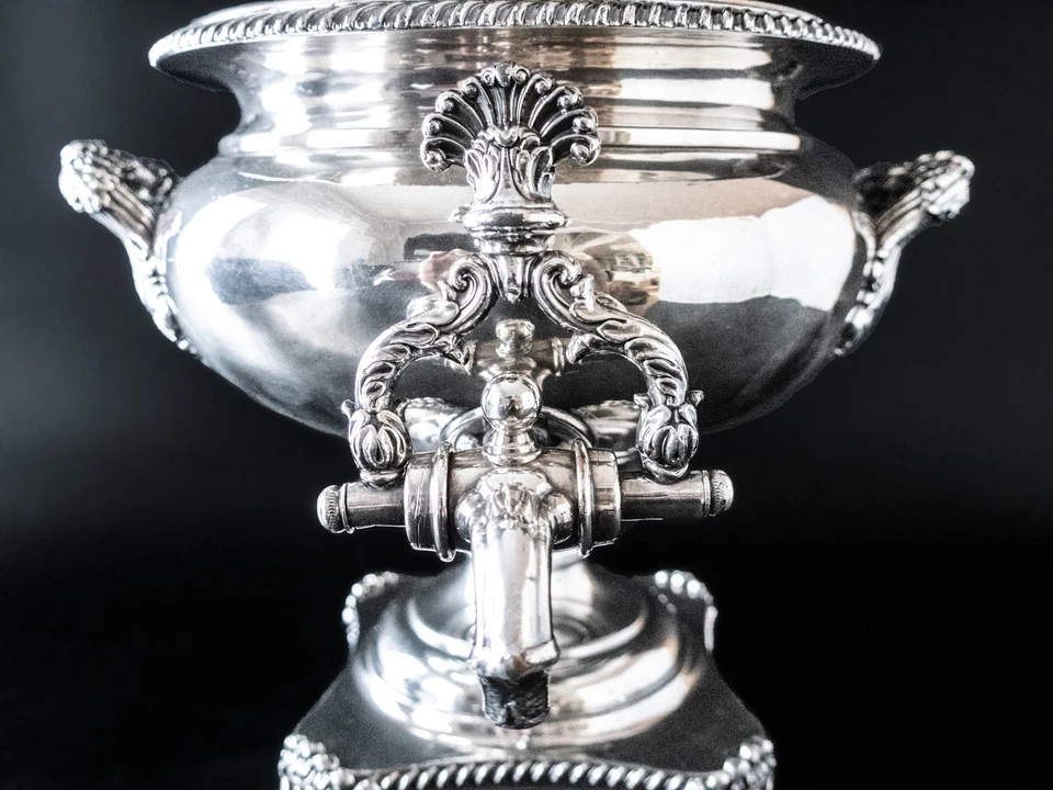 Old Sheffield Plate Tea Coffee Urn With Coal Insert Neoclassical Samov - Image 2 of 4