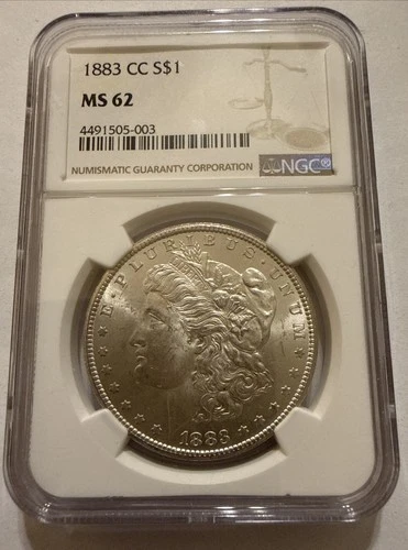 1883-CC Morgan Dollar  NGC MS 62 Carson City Silver Dollar