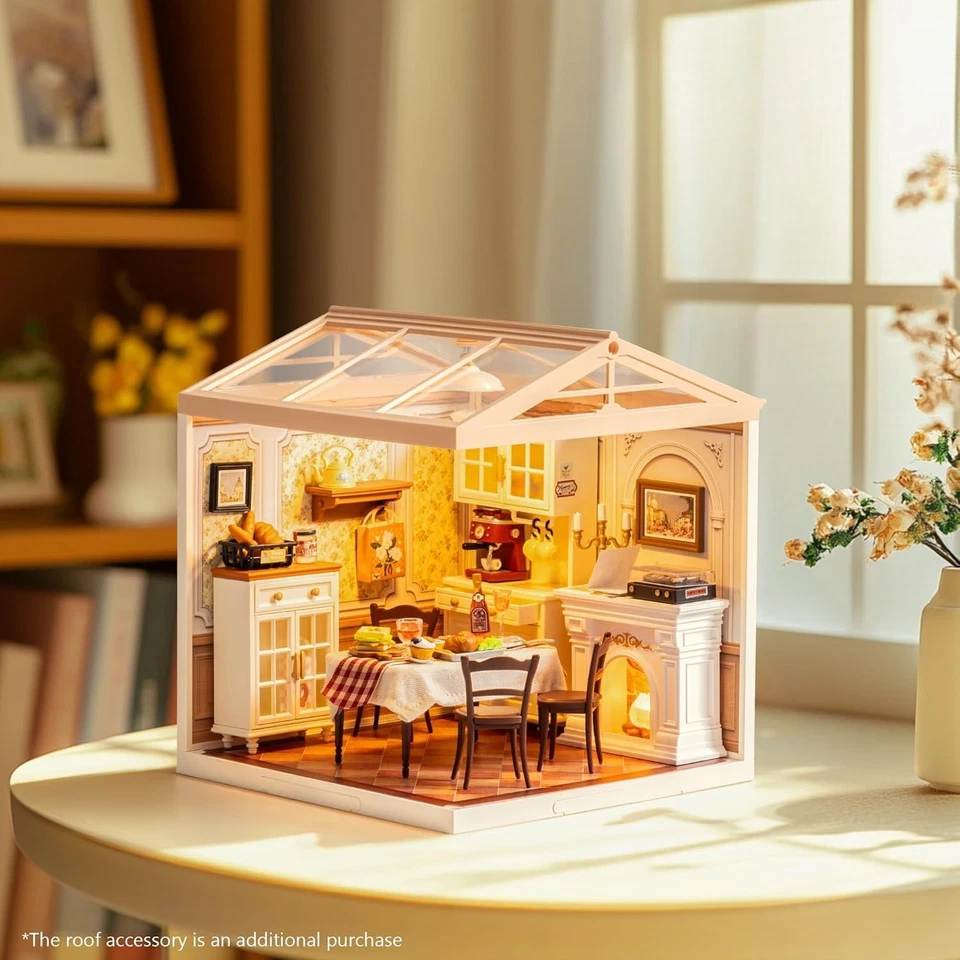 Rolife Warm Dining Room Kunststoff Zum Selbermachen Miniatur Haus Puppenhaus Kit - Bild 1 von 4
