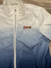 Les Schwab Tires Employee Jacket Wome Size M Navy Blue Ombre Cutter Buck