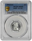 1943/2 S 1C Lincoln Steel Wheat Cent PCGS Graded MS 65 DDO FS-101