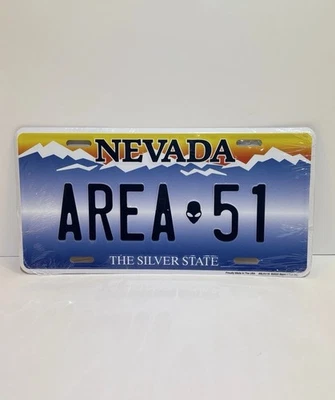 Area 51 Alien Nevada Embossed Aluminum Novelty License Plate | Free Shipping