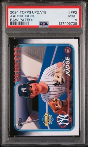 2024 Topps Update #PP2 Aaron Judge Paw Patrol  PSA 9 Mint; NY Yankees MLB