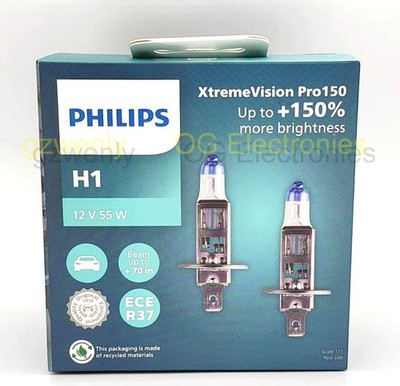 Philips H1 12258XVP Xtreme Vision Pro150 +150% light +70m 3400k car Headlight