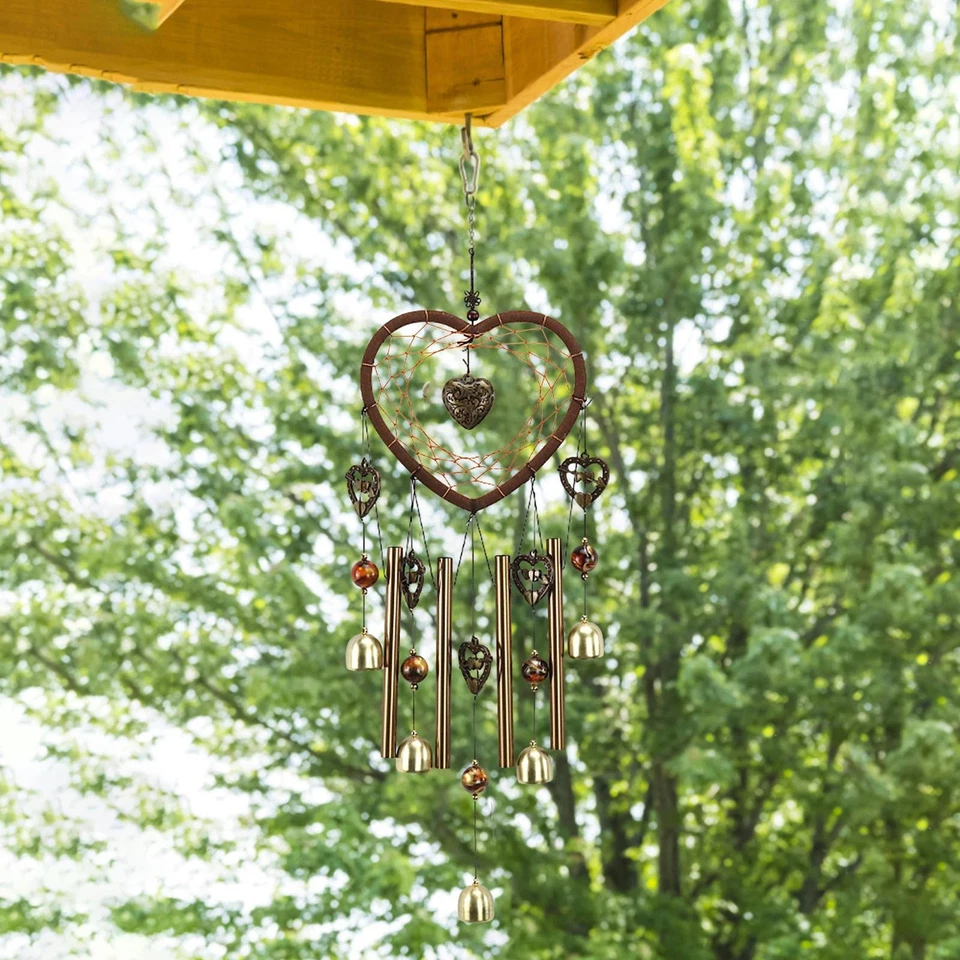 Carillones de viento atrapasueños corazones interiores carillón de viento para jardín hogar Foto 3 de 4