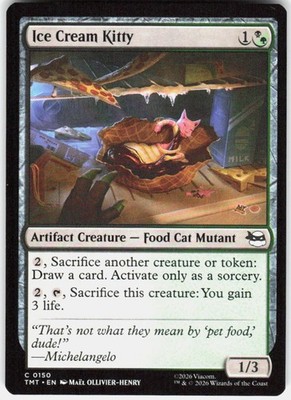 Ice Cream Kitty 150 Teenage Mutant Ninja Turtles Magic the Gathering