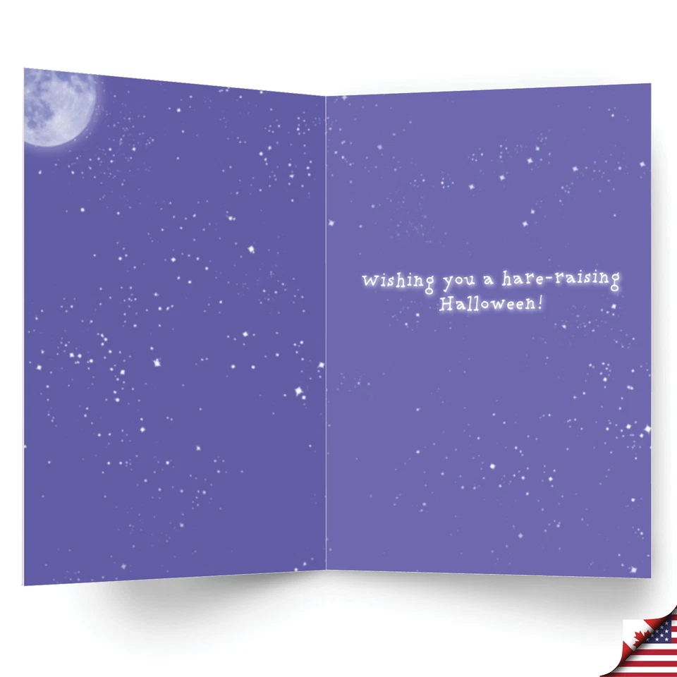 12 divertidas tarjetas de Halloween con sobres (1 diseño, 12 cada uno) - Bunny Monster Foto 2 de 4