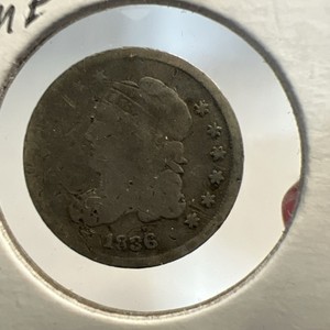 1836 Capped Bust Half Dime nice old coin