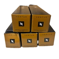 Nespresso Vertuo Double Espresso Chiaro Medium Roast Espresso Pods, 5 sleeves