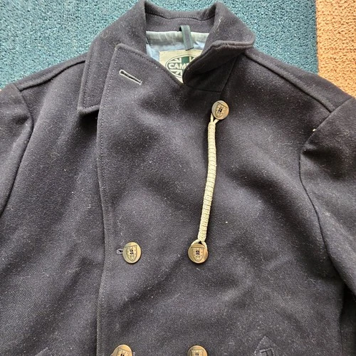 CAMPLIN Men's PEACOAT ISLAND T Wool Jacket Solid sz 52 Navy Blue Y7f image 3
