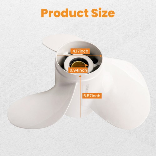 3x Blades White Boat Propeller For Yamaha Outboard Engine 60HP 40HP 50HP 55HP - Foto 11 di 13