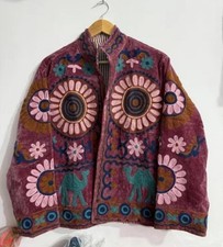 Abrigo Vino Floral Camel Regalo Único Para Ella Artesanal Artesanal Estilo Bohemio Regalo