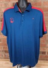 Redvanly Golf Evans Polo Shirt Payne Stewart Invitational Blue Red Mens XL