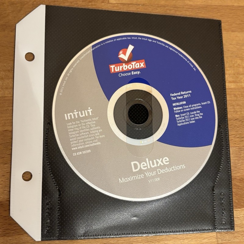 Turbotax 2011 Deluxe Federal Tax Software Windows Mac
