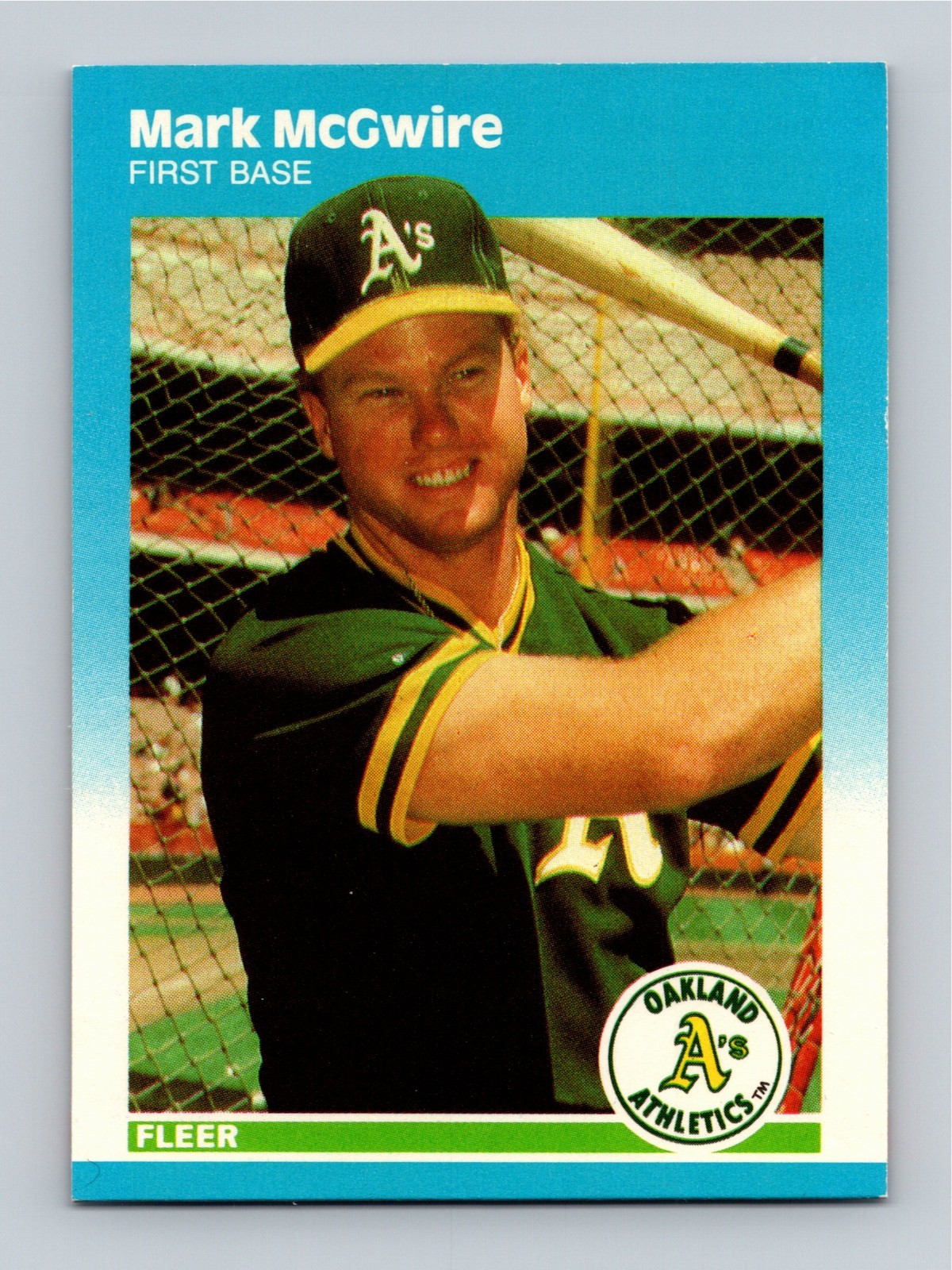 Mark McGwire 1987 Fleer Update Glossy #U-76 2nd Year NM or Better