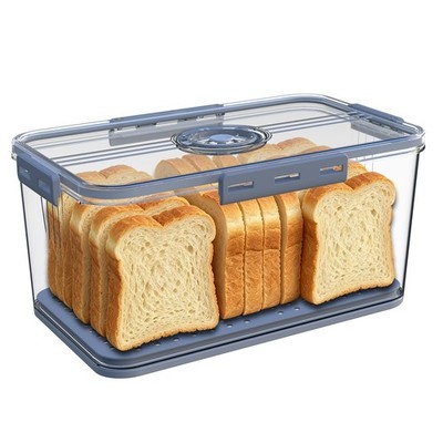 Bread Box Bread Boxes for Kitchen Counter Airtight,Time Recording Bread Stora...