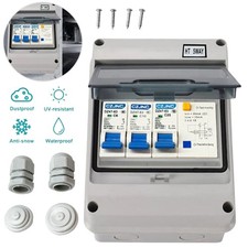 5-Way Garage Caravan Campervan IP65 Consumer Unit with 25A 30mA RCD MCB Fuse Box