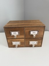 Organizador de Escritorio con Cajones Armario de Almacenamiento de Escritorio de Madera Caja de Almacenamiento, 4 Cajones