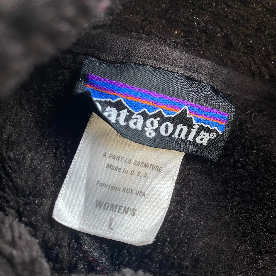 Jaqueta de lã reguladora Patagonia R4 feminina grande vermelha cinza com zíper ao ar livre feminina - Imagem 4 de 4