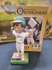 Oakland A's HOF Rickey Henderson signed autographed bobble bobblehead SGA