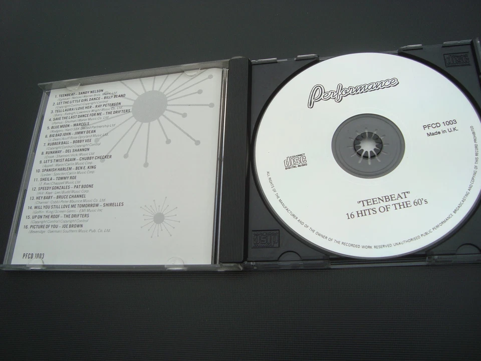Various  CD Album: Teenbeat - 16 Original Hits Of The 60's -Compilation 1989 - Bild 2 von 3