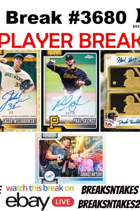 Break #3680: 2026 Topps Chrome Baseball 3 CASE (26 BOX) Player Break