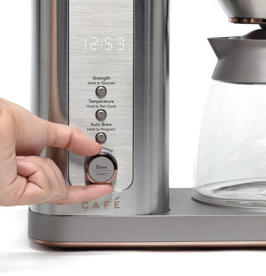 Cafetería Especial con Jarra de Vidrio Cafetera de Goteo Acero Inoxidable Taza Preparación Foto 4 de 4