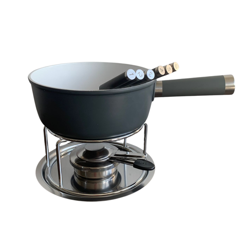 Kela Keuken Fondue, Roestvrij Staal, Zilver/Zwart, 20 X 20 X 19.5 cm