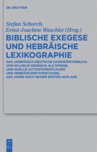 Thumbnail - Biblische Exegese Und Hebräische Lexikographie Das Hebräisch-deutsche