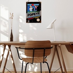 POPEYE NES Metal Wall Sign Vintage Nintendo Gaming Print Retro Arcade Gamer Gift
