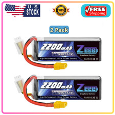Zeee 3S 120C 2200mAh 11.1V Lipo Battery with XT60 Plug RC Graphene Lipo for F