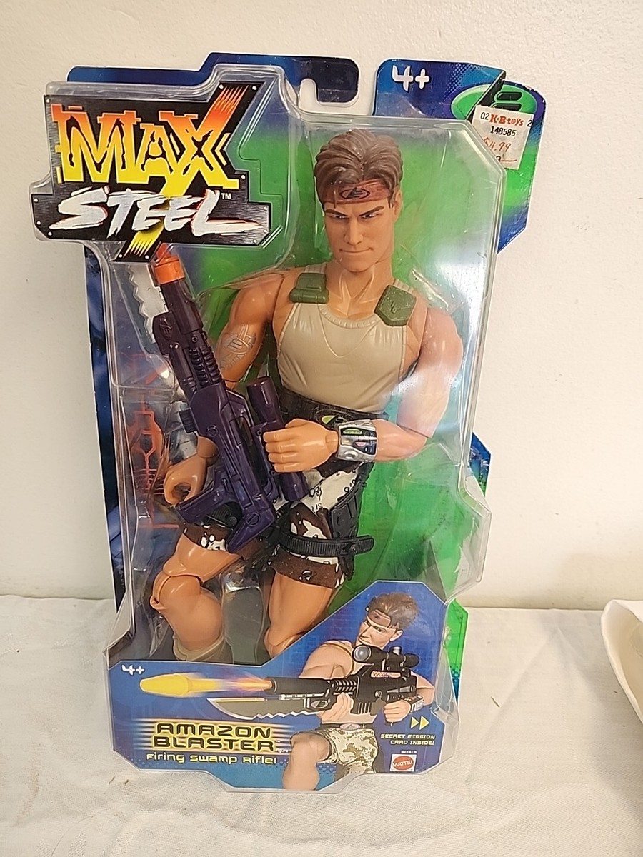 Max Steel 12” Amazon Blaster Firing Swamp Rifle NEW OLD STOCK 2001