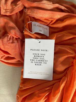 alamour the label orange dress Mara Deep Plunge Sequins Orange Gown  Alamour The Label
