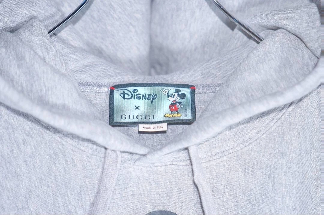 DISNEY GUCCI Autentico Pullover Felpa con Cappuccio Uomo Taglia XS Made in Italy da JP