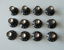 12x Guitar Amplifier Knob AMP Knobs Black wit...
