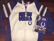 Kids NFL Colts Zip-up Jacket/Sweatshirt  Super Bowl DVD