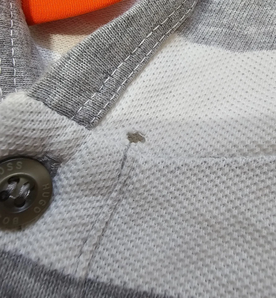 Hugo Boss Sudadera con Capucha Para Hombre Gris y Blanco Sudadera Pullover Talla XL Cuello en V Algodón Foto 4 de 4