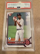 2022 BOWMAN PAPER 1ST EDITION 1ST BOWMAN BRAYAN BELLO RC #BPPF-107 PSA 10