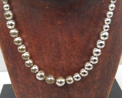 Buy Sterling Silver 925 Bead Ball Necklace Strand 18 Excellent Condition