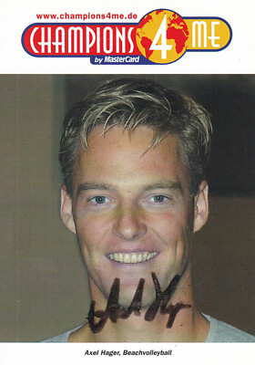 Axel HAGER - Deutschland, Bronze Olympia 2000 Beachvollleyball, Original!