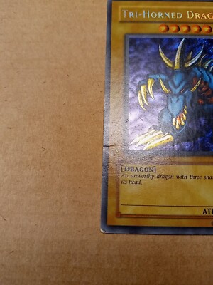 遊戯王 TRI-HORNED DRAGON 英語 LOB-000　トライホーン Tri-Horned Dragon LOB-000 1st ed Secret Rare Yugioh MP Wavy