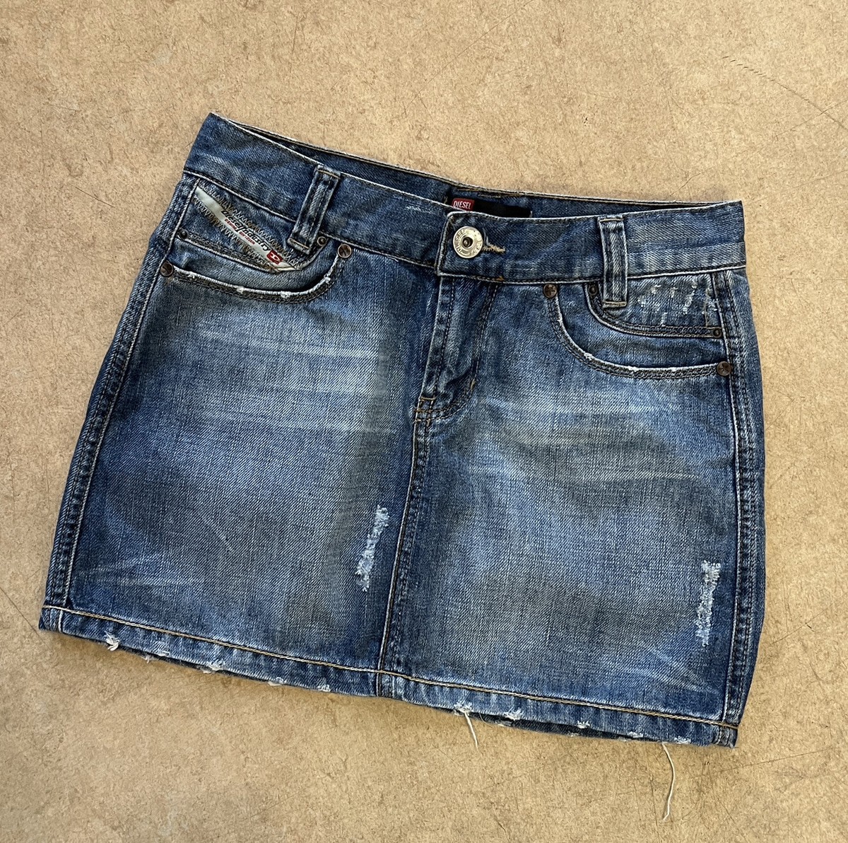Fur pocket denim skirt Sサイズ ANDMARY】Fur pocket denim skirt