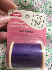 Sewing Thread 945 Purple Talon American 175 Yards Cotton Wrapped Polyester Threa