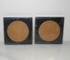 SHISEIDO SHEER AND PERFECT COMPACT REFILL D30 VERY RICH BROWN .35 OZ LOT OF 2
