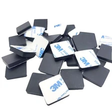 1" Square x 3/16" Thick Rubber Bumper Feet Pads Stable Base Lifters Anti-Scratch