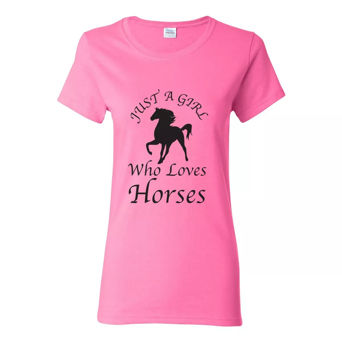 Just a Girl Who Loves Horses Riding Horse Lover Womens T Shirt